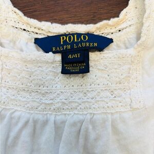 Ralph Lauren Kids Light & Airy Cream Lace Tank Top